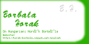 borbala horak business card